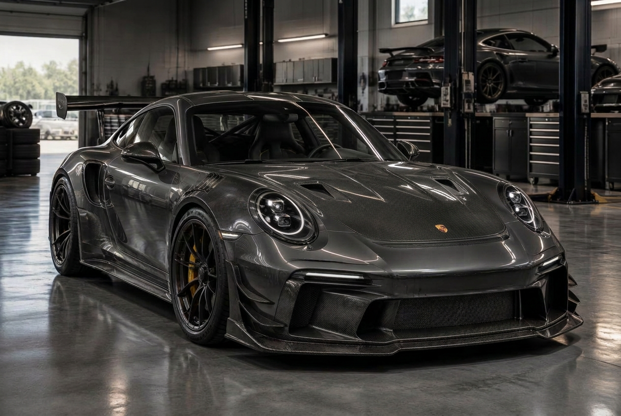 Wide-body Porsche 911 GT3 RS with bespoke carbon composite aero